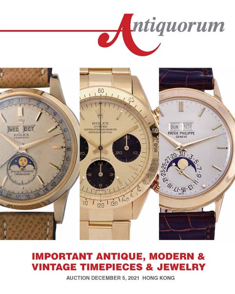 Important antique modern & vintage Timepieces & Jewelry Hong Kong 2021