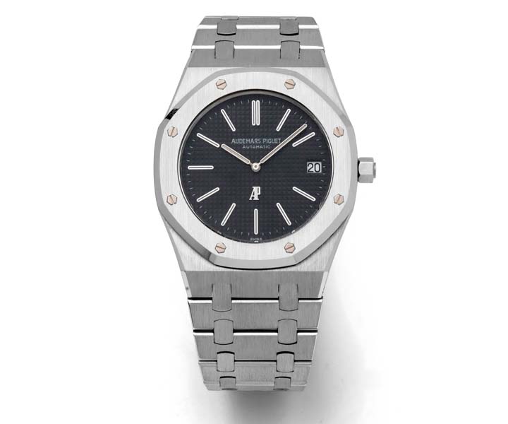 Audemars Piguet Ref. 5402 ST, Self-Winding, Date, Integrated Bracelet; “Royal Oak” So-Called “Jumbo A Series”; Stainless Steel