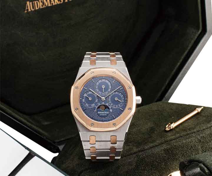 Audemars Piguet Ref. 25686, Royal Oak Perpetual Calendar, 1997, “tuscan dial” platinum and 18k pink gold